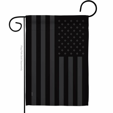 GUARDERIA 13 x 18.5 in. All Black America USA Historic Vertical Garden Flag with Double-Sided GU3953757